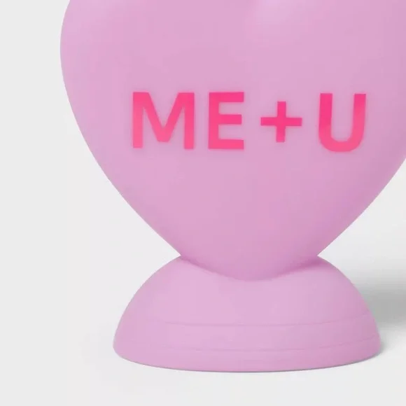 Light Up Valentine's Day Blow Mold “Me + U” Heart - Purple - Spritz - Picture 2 of 4